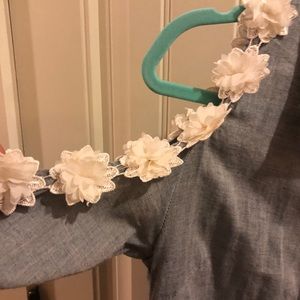 A'Reve Tops - The Cutest Ever Chambray Cold Shoulder Top A'Reve Tops - The Cutest Ever Chambray Cold Shoulder Top